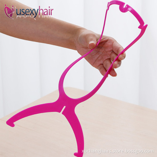 Profession cheap plastic wig stand display wig holder for long hair